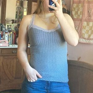 Women's Y2K Lace Trim Tank Top